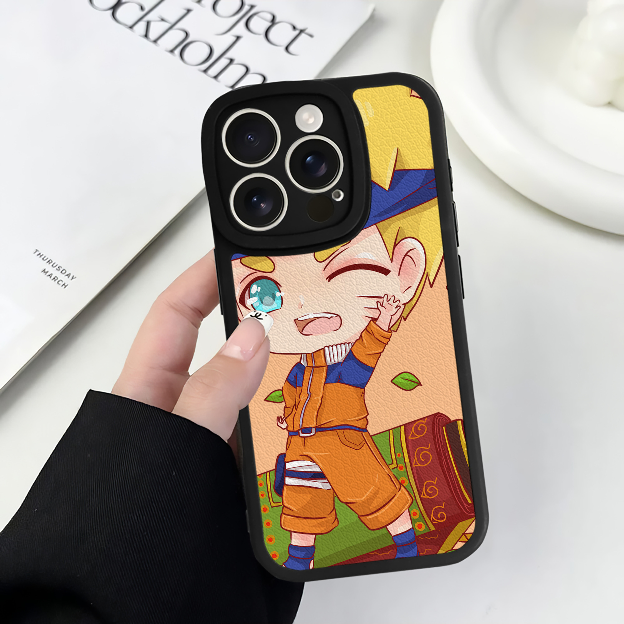 （画像用） NARUTO -ナルト- NARUTO -ナルト- 疾風伝 【iPhone 16シリーズ対応】シリコンスマホケース（レザー調） 材質：シリコン